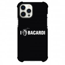 Bacardi Phone Case For iPhone and Samsung Galaxy Devices - Bacardi I Love Bacardi On Black Background