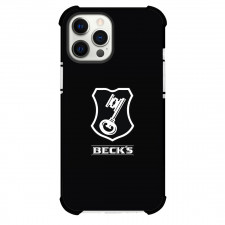 Becks Phone Case For iPhone and Samsung Galaxy Devices - Becks Old Logo White Logo In Black Background