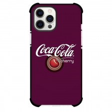 Cherry Coke Phone Case For iPhone Samsung Galaxy Pixel OnePlus Vivo Xiaomi Asus Sony Motorola Nokia - Cherry Coke Logo On Dark Purple Background