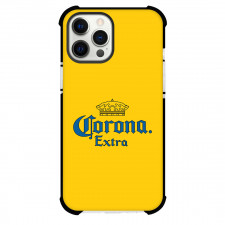 Corona Phone Case For iPhone and Samsung Galaxy Devices - Corona Extra Logo On Yellow Background