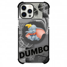 Dumbo Phone Case For iPhone Samsung Galaxy Pixel OnePlus Vivo Xiaomi Asus Sony Motorola Nokia - Dumbo Grey Pattern Background Portrait Art