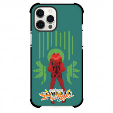 Neon Genesis Evangelion Asuka Langley Phone Case For iPhone And Samsung Galaxy Devices - Asuka Langley Minimalist On Green Background