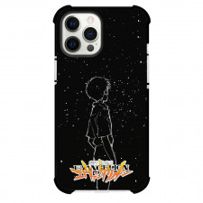 Neon Genesis Evangelion Shinji Ikari Phone Case For iPhone And Samsung Galaxy Devices - Shinji Ikari Grayscale On Star Night Background