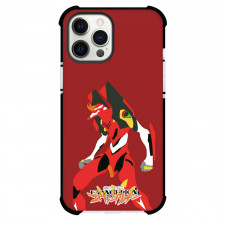 Neon Genesis Evangelion Unit 02 Phone Case For iPhone And Samsung Galaxy Devices - Evangelion Unit 02 Minimalist On Red Background