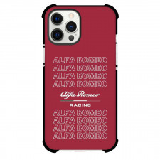 F1 Formula One Alfa Romeo Phone Case For iPhone And Samsung Galaxy Devices - Alfa Romeo Word Art On Red Background