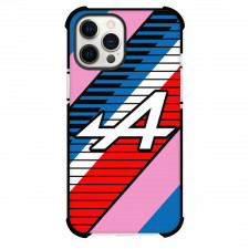 F1 Formula One Alpine Phone Case For iPhone And Samsung Galaxy Devices - Alpine Logo On Red Blue Background