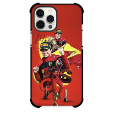 F1 Formula One Carlos Sainz Case For iPhone Samsung Galaxy Pixel OnePlus Vivo Xiaomi Asus Sony Motorola Nokia - Minimalist Red Poster