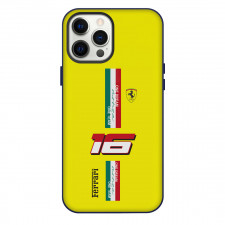 F1 Formula One Charles Leclerc Phone Case For iPhone Samsung Galaxy Pixel OnePlus Vivo Xiaomi Asus Sony Motorola Nokia - Charles Leclerc 16 Ferrari One Dream One Team Sticker On Yellow Background