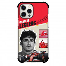 F1 Formula One Charles Leclerc Case For iPhone Samsung Galaxy Pixel OnePlus Vivo Xiaomi Asus Sony Motorola Nokia - Grayscale Design Poster