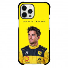F1 Formula One Charles Leclerc Case For iPhone Samsung Galaxy Pixel OnePlus Vivo Xiaomi Asus Sony Motorola Nokia - Minimalist Yellow Portrait