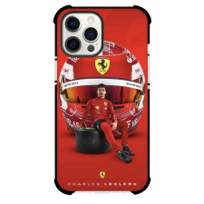 F1 Formula One Charles Leclerc Case For iPhone Samsung Galaxy Pixel OnePlus Vivo Xiaomi Asus Sony Motorola Nokia - Sitting on the Wheel Poster