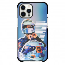 F1 Formula One Daniel Ricciardo Case For iPhone Samsung Galaxy Pixel OnePlus Vivo Xiaomi Asus Sony Motorola Nokia - Wearing Helmet Poster