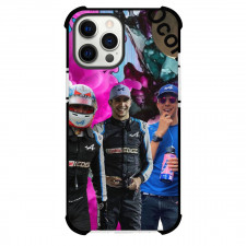 F1 Formula One Esteban Ocon Case For iPhone Samsung Galaxy Pixel OnePlus Vivo Xiaomi Asus Sony Motorola Nokia - Collage Art Smoke Background
