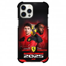 F1 Formula One Ferrari Phone Case For iPhone Samsung Galaxy Pixel OnePlus Vivo Xiaomi Asus Sony Motorola Nokia - Ferrari Leclerc And Hamilton Portrait In Scuderia Ferrari 2025 Poster