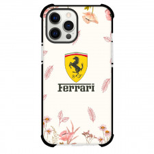 F1 Formula One Team Ferrari Case For iPhone Samsung Galaxy Pixel OnePlus Vivo Xiaomi Asus Sony Motorola Nokia - Logo Floral Background