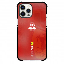 F1 Formula One Ferrari Phone Case For iPhone Samsung Galaxy Pixel OnePlus Vivo Xiaomi Asus Sony Motorola Nokia - Ferrari Logo With Leclerc 16 And Hamilton 44 Number Poster