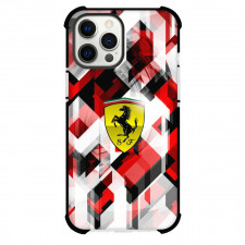 F1 Formula One Ferrari Phone Case For iPhone And Samsung Galaxy Devices - Ferrari Logo On Red White Graphic Art