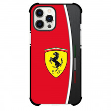 F1 Formula One Team Ferrari Case For iPhone Samsung Galaxy Pixel OnePlus Vivo Xiaomi Asus Sony Motorola Nokia - Minimalist Logo Red Background