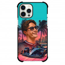 F1 Formula One George Russell Case For iPhone Samsung Galaxy Pixel OnePlus Vivo Xiaomi Asus Sony Motorola Nokia - Retro Overlay Art