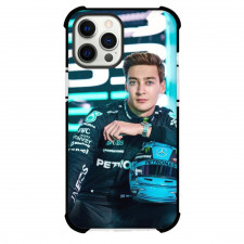 F1 Formula One George Russell Case For iPhone Samsung Galaxy Pixel OnePlus Vivo Xiaomi Asus Sony Motorola Nokia - Sitting Pose Portrait