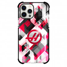 F1 Formula One Team Haas Case For iPhone Samsung Galaxy Pixel OnePlus Vivo Xiaomi Asus Sony Motorola Nokia - Logo Geometric Background