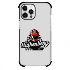 F1 Formula One Nico Hulkenberg Case For iPhone Samsung Galaxy Pixel OnePlus Vivo Xiaomi Asus Sony Motorola Nokia - Minimalist Helmet Gray Background