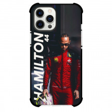 F1 Formula One Lewis Hamilton Phone Case For iPhone And Samsung Galaxy Devices - Lewis Hamilton 44 Ferrari Holding Hemlet