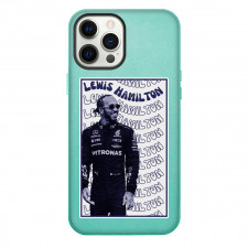 F1 Formula One Lewis Hamilton Phone Case For iPhone Samsung Galaxy Pixel OnePlus Vivo Xiaomi Asus Sony Motorola Nokia - Lewis Hamilton Standing On Word Art Background Grayscale Poster