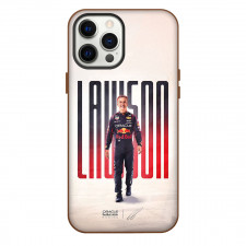 F1 Formula One Liam Lawson Phone Case For iPhone Samsung Galaxy Pixel OnePlus Vivo Xiaomi Asus Sony Motorola Nokia - Liam Lawson Standing And Wear Red Bull Racing Suit On Word Art Background
