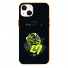 F1 Formula One Lando Norris Phone Case For iPhone Samsung Galaxy Pixel OnePlus Vivo Xiaomi Asus Sony Motorola Nokia - Lando Norris Helmet And Logo On Dark Background