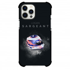 F1 Formula One Logan Sargeant Case For iPhone Samsung Galaxy Pixel OnePlus Vivo Xiaomi Asus Sony Motorola Nokia - Helmet Portrait Black Background