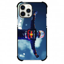 F1 Formula One Max Verstappen Phone Case For iPhone Samsung Galaxy Pixel OnePlus Vivo Xiaomi Asus Sony Motorola Nokia - Max Verstappen Standing And Spreading Hands Poster