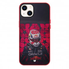 F1 Formula One Max Verstappen Phone Case For iPhone Samsung Galaxy Pixel OnePlus Vivo Xiaomi Asus Sony Motorola Nokia - Max Verstappen Wear Racing Suit On Red Word Art Black Background