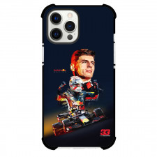 F1 Formula One Max Verstappen Phone Case For iPhone And Samsung Galaxy Devices - Max Verstappen Wpap Art On Black Background