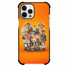 F1 Formula One McLaren Phone Case For iPhone Samsung Galaxy Pixel OnePlus Vivo Xiaomi Asus Sony Motorola Nokia - McLaren Celebrate Happy October 3rd Sticker Orange Background