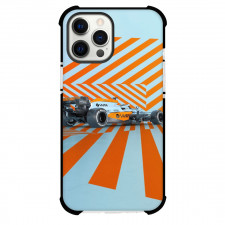 F1 Formula One Team Mc Laren Case For iPhone Samsung Galaxy Pixel OnePlus Vivo Xiaomi Asus Sony Motorola Nokia - Side Orange Lines Background