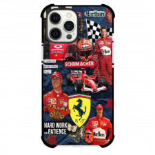 F1 Formula One Michael Schumacher Phone Case For iPhone And Samsung Galaxy Devices - Michael Schumacher Hard Work And Patience F1 Ferrari Poster