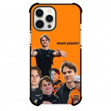 F1 Formula One Oscar Piastri Case For iPhone Samsung Galaxy Pixel OnePlus Vivo Xiaomi Asus Sony Motorola Nokia - Minimalist Orange Collage Art