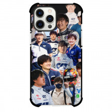 F1 Formula One Yuki Tsunoda Case For iPhone Samsung Galaxy Pixel OnePlus Vivo Xiaomi Asus Sony Motorola Nokia - Collage Art Black Background