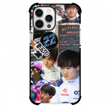 F1 Formula One Yuki Tsunoda Case For iPhone Samsung Galaxy Pixel OnePlus Vivo Xiaomi Asus Sony Motorola Nokia - Stroke Border Collage Art