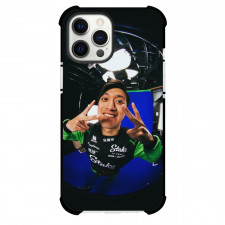 F1 Formula One Zhou Guanyu Case For iPhone Samsung Galaxy Pixel OnePlus Vivo Xiaomi Asus Sony Motorola Nokia - Fisheye Black Background
