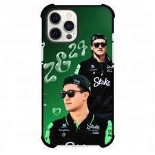 F1 Formula One Zhou Guanyu Case For iPhone Samsung Galaxy Pixel OnePlus Vivo Xiaomi Asus Sony Motorola Nokia - Minimalist Green Portait