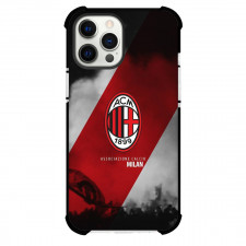 A.C. Milan Phone Case For iPhone and Samsung Galaxy Devices - A.C. Milan Logo Stripe Background