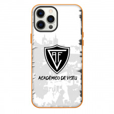Academico De Viseu FC Phone Case For iPhone Samsung Galaxy Pixel OnePlus Vivo Xiaomi Asus Sony Motorola Nokia - Academico De Viseu FC Logo On Silhouette City Background
