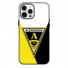 Alemannia Aachen Phone Case For iPhone Samsung Galaxy Pixel OnePlus Vivo Xiaomi Asus Sony Motorola Nokia - Logo In Yellow Black And White Background Football Club