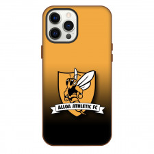 Alloa Athletic Phone Case For iPhone Samsung Galaxy Pixel OnePlus Vivo Xiaomi Asus Sony Motorola Nokia - Logo In Yellow And Black Gradient Background Football Club