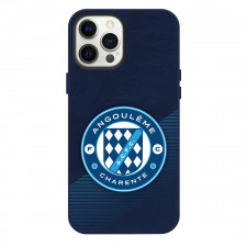 Angouleme Charente Phone Case For iPhone Samsung Galaxy Pixel OnePlus Vivo Xiaomi Asus Sony Motorola Nokia - Logo In Blue Line Stripe Background Football Club