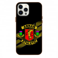 Annan Athletic Phone Case For iPhone Samsung Galaxy Pixel OnePlus Vivo Xiaomi Asus Sony Motorola Nokia - Logo In Yellow And Black Stripe Background Football Club