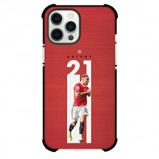 Antony Phone Case For iPhone and Samsung Galaxy Devices - Antony 21 Manchester United Goal Celebration On Red Background