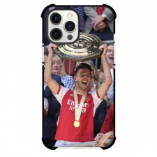 Arsenal F.C. Declan Rice Phone Case For iPhone And Samsung Galaxy Devices - Declan Rice Holding Community Shield 2023 Trophy